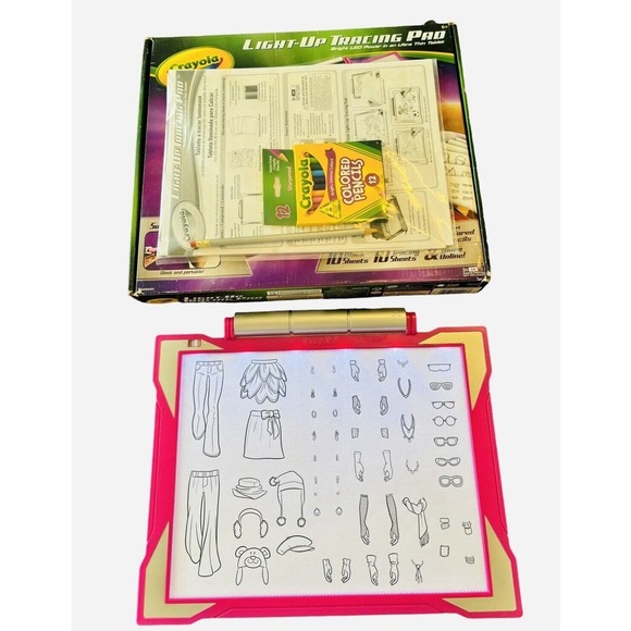 Crayola Light Up Tracing Pad Pink, Drawing Pads for Kids Art Creative Education - Picture 3 of 10